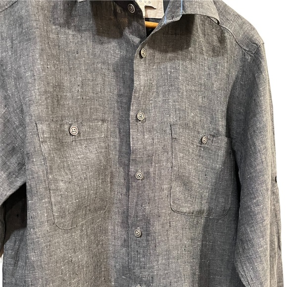 100% Linen Mens Joseph Abboud Button Down size medium - Picture 10 of 10